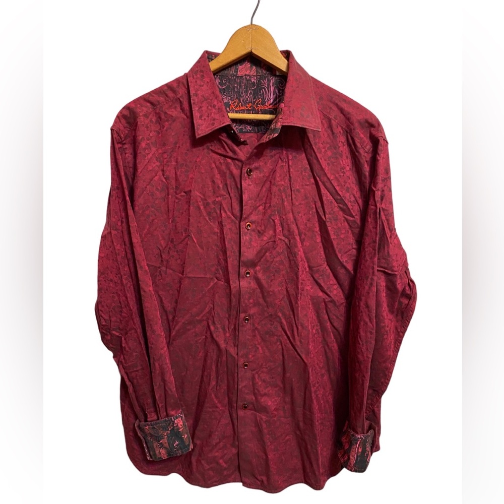Robert Graham Mens Classic Fit Flip Cuff Long Sleeve Button Up XXL